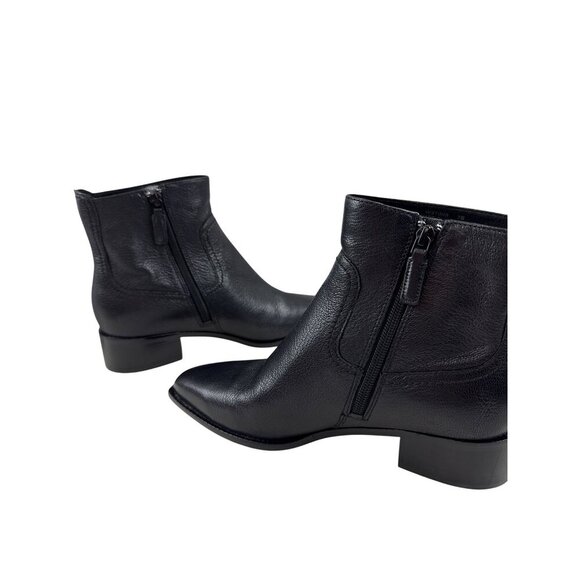Cole Haan Nala Women's Bootie Ankle Boot Black Leather Heeled Western Size 7 NEW - Picture 7 of 10